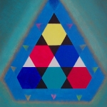 Sechs Hexagone im Triangel